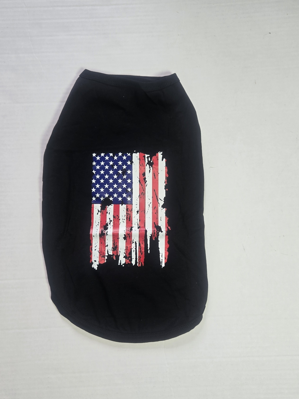 Dogs' Vest with Distressed American Flag Print